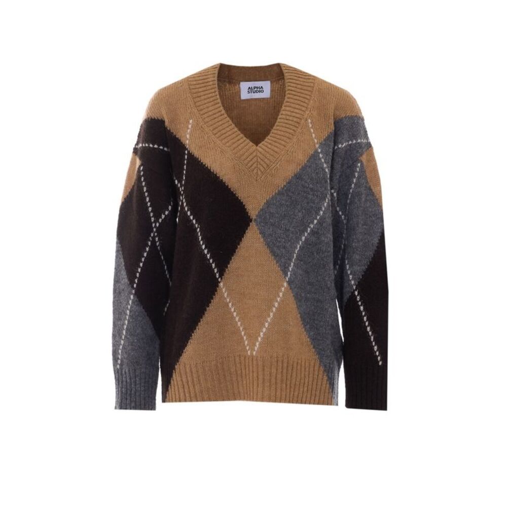 Alpha Studio Women Intarsio Argyle Sweater